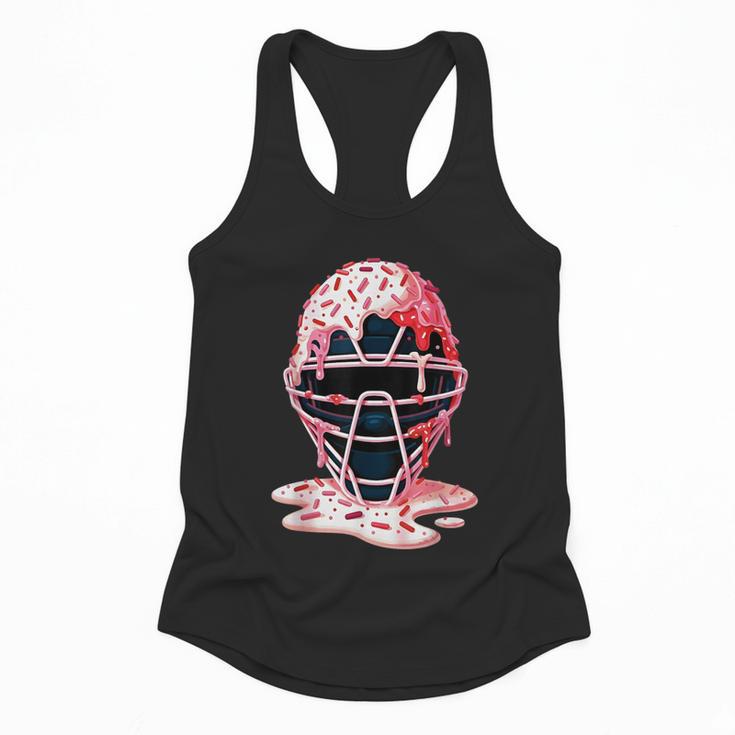 Valentine Baseball Catcher Mask Ice Cream Drip Tee For Boys Flowy Tank