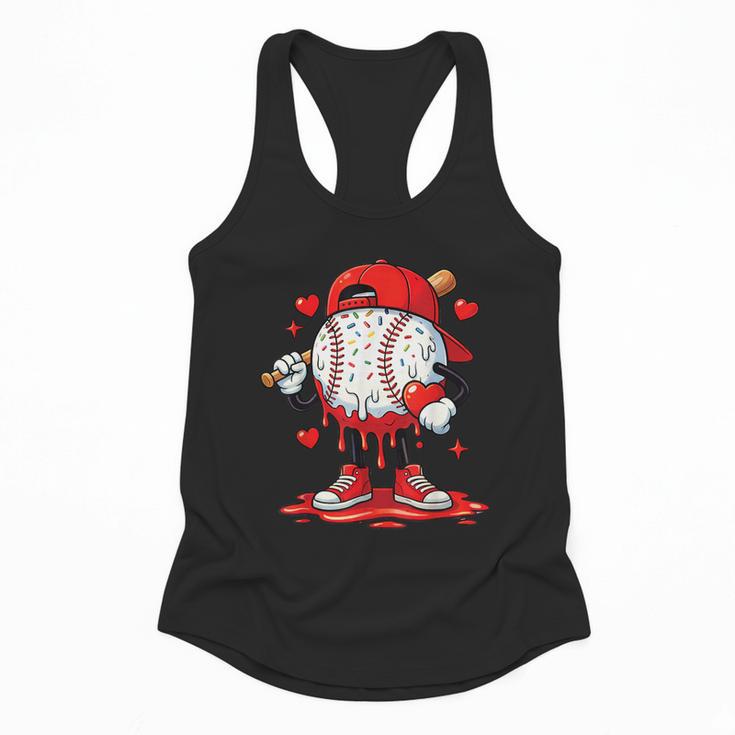 Valentine Baseball Drip Ice Cream Youth Boys Couples Flowy Tank