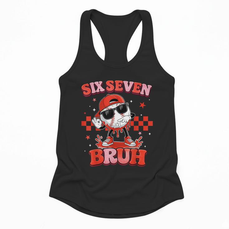 Valentines Day Baseball Six Seven 67 Meme Heart Baseball Dab Flowy Tank