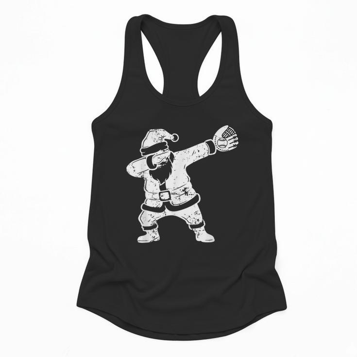 Vintage Dabbing Santa Christmas Baseball Xmas Costume Flowy Tank