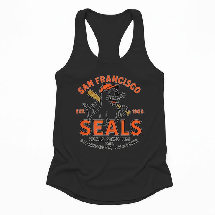 Vintage San Francisco Seals California Baseball Logo Flowy Tank