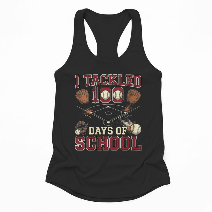Women's 100 Days Of School Boys Kids Baseball Flowy Tank