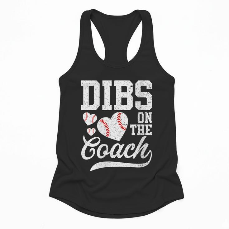 Womens Dibs On The Coach Coach's Wife Quote Baseball Mom Flowy Tank