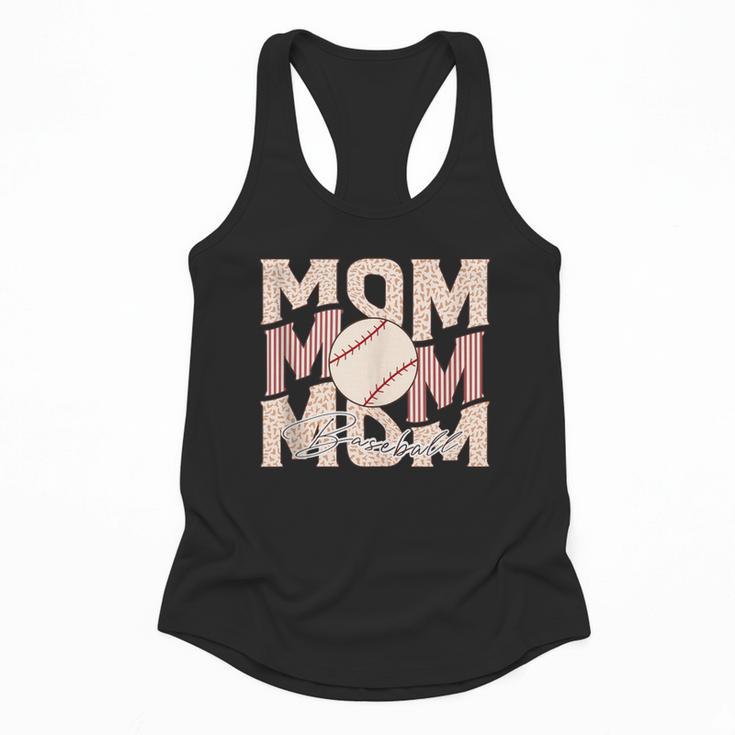 Women's Retro Baseball Mama Distressed Baseball Mom Life Flowy Tank