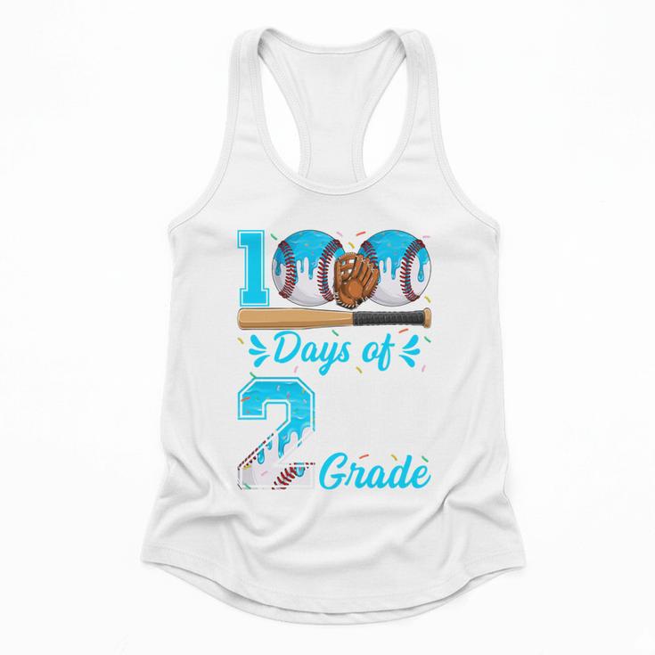 100 Days Of 2nd Grade Baseball 100th Day Of School Boys Kids Flowy Tank