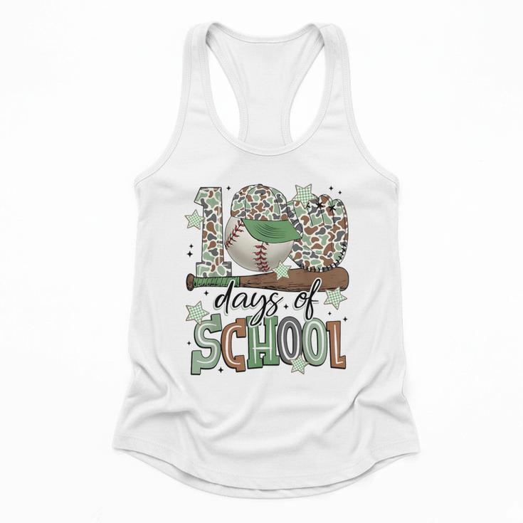 100 Days Of School Baseball Camo Men Boy Kid Flowy Tank