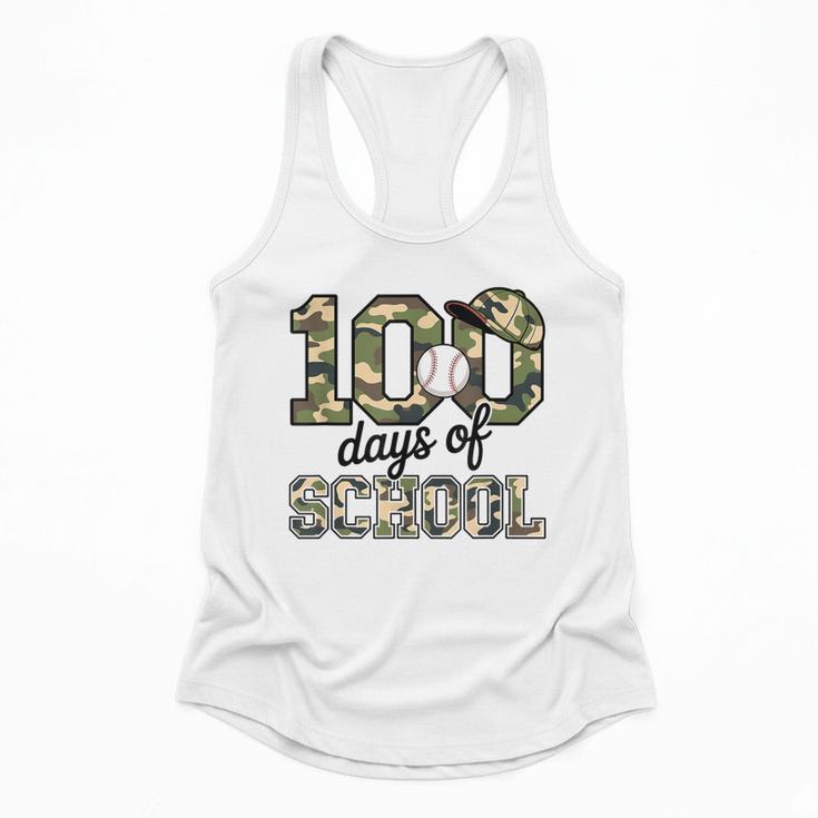 100 Days Of School Camo Baseball Camouflage For Kids Flowy Tank