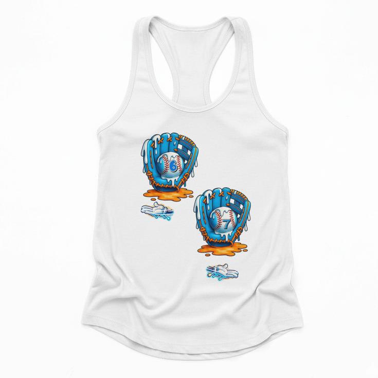 6-7 Meme Baseball Drip Team Glove Catcher Ice Cream Flowy Tank