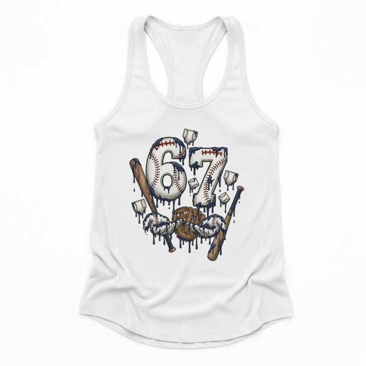 67 Baseball Six Seven Baseball 6 7 Kids Boys Girls Premium Tri-Blend Flowy Tank