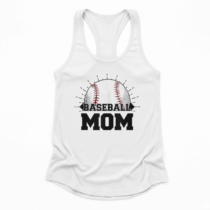 American Flag Patriotic Game Day Baseball Mom Flowy Tank
