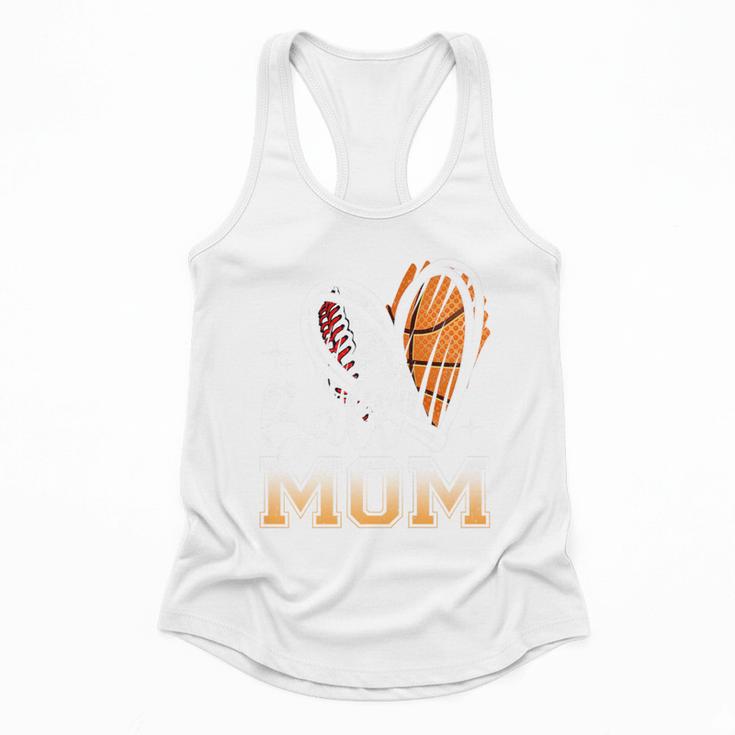 Ball Mom Heart Basketball Baseball Mom Premium Flowy Tank