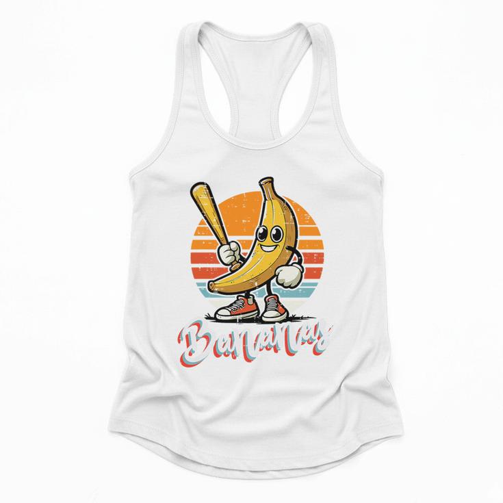 Bananas Baseball Sunset Retro Fruit Sports Boys Kids Men Premium Tri-Blend Flowy Tank