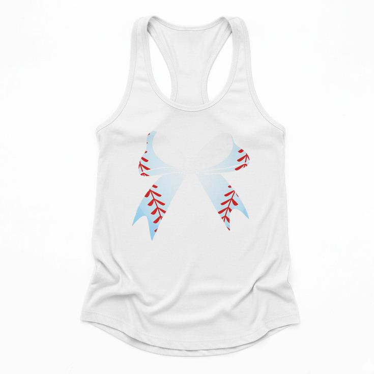 Baseball Bow Baseball Mom Women Baseball Mama Premium Flowy Tank