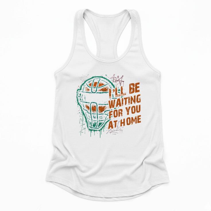 Baseball Catcher Waiting At Home Aggressive Player Quote Flowy Tank