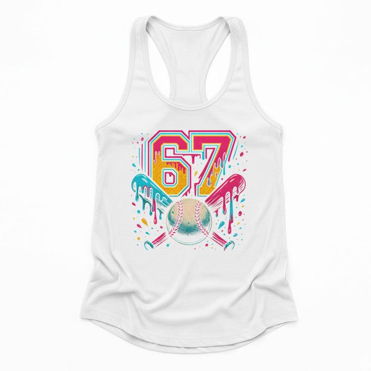 Baseball Drip 6 7 Number 67 Six Seven Meme Boys Kids Flowy Tank