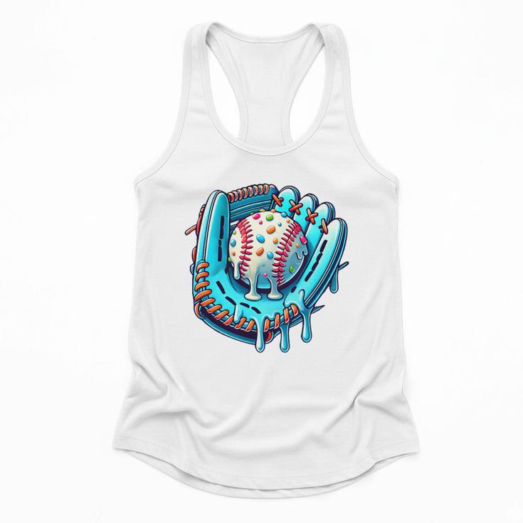 Baseball Drip Ice Cream Sprinkles Baseball Player Premium Tri-Blend Flowy Tank