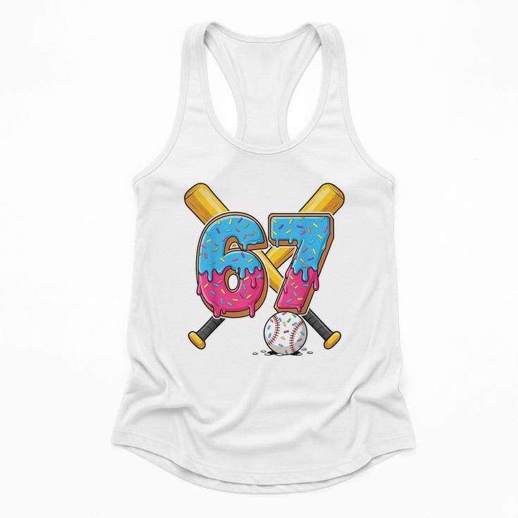 Baseball Drip Number 67 Player 67th Birthday Meme Gen Alpha Flowy Tank