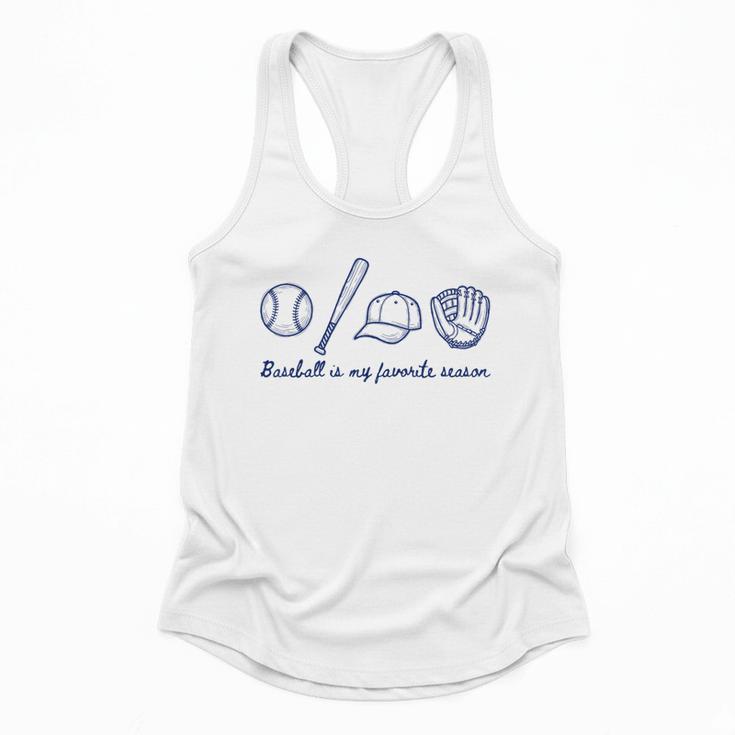 Baseball Is My Favorite Season Sports Minimalist Line Art Flowy Tank