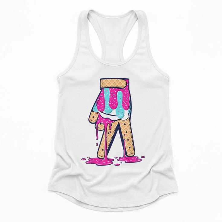 Baseball Ice Cream Drip Boys Glove Sprinkles Baseball Lover Flowy Tank