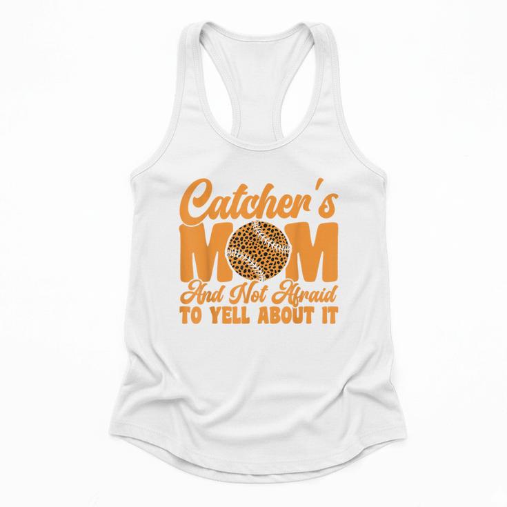 Baseball Mom Catcher's Mom Leopard Softball Mom Flowy Tank