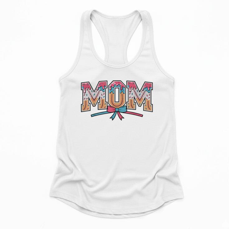 Baseball Mom Coquette Bow Mommy Ice Cream Mother's Day Mom Flowy Tank