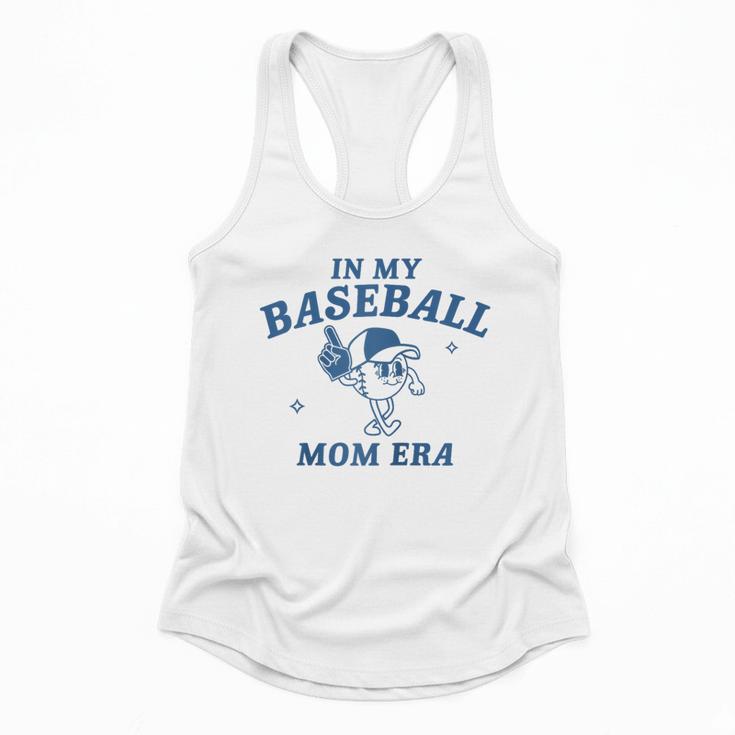 In My Baseball Mom Era Retro Game Day Mama Groovy Season Raglan Baseball Tee Flowy Tank