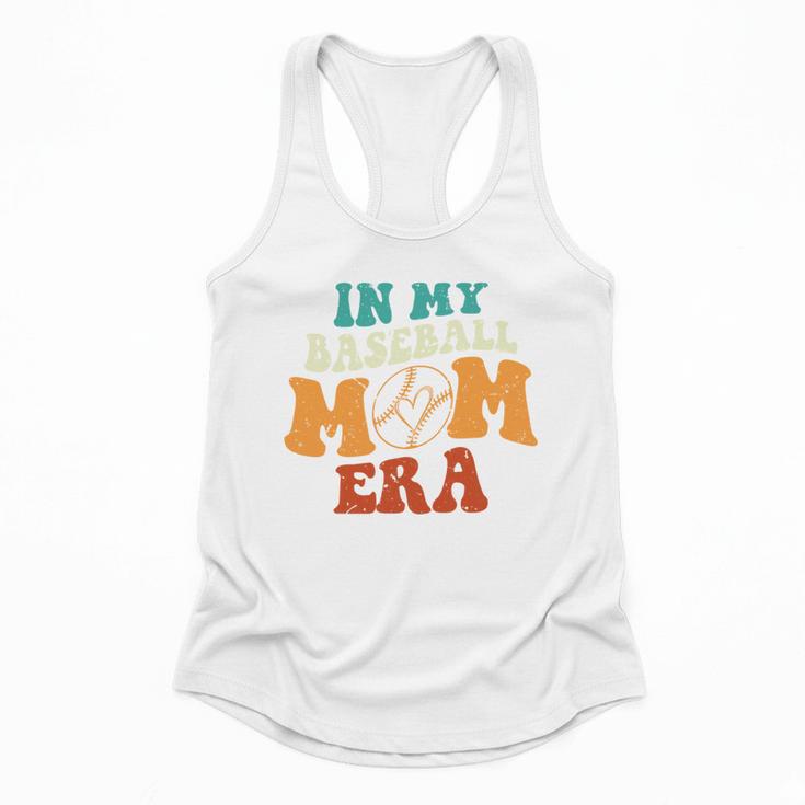 In My Baseball Mom Era Baseball Retro Groovy Mom Flowy Tank