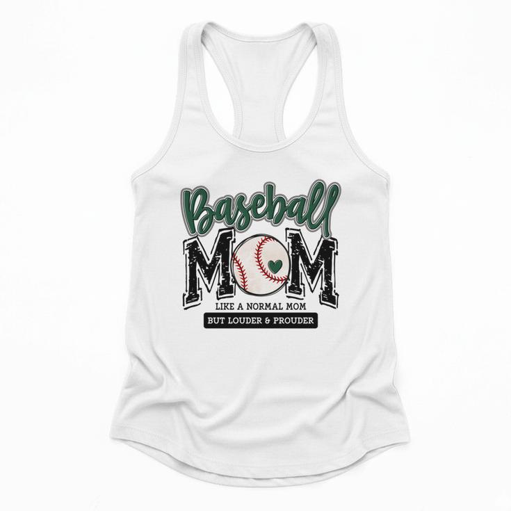 Baseball Mom Green Varsity Baseball Mama Cute Mother's Day Flowy Tank