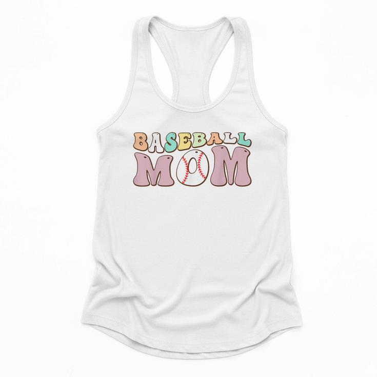 Baseball Mom Groovy Game Day Flowy Tank