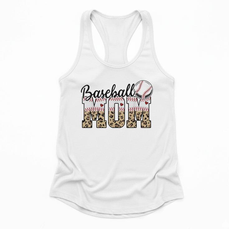 Baseball Mom Leopard Game Day Vibes Baseball Mama Flowy Tank