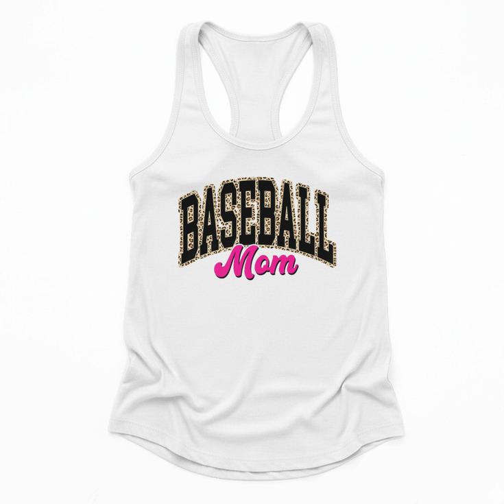 Baseball Mom Leopard Baseball Mama Life Girls Women Baller Premium Flowy Tank
