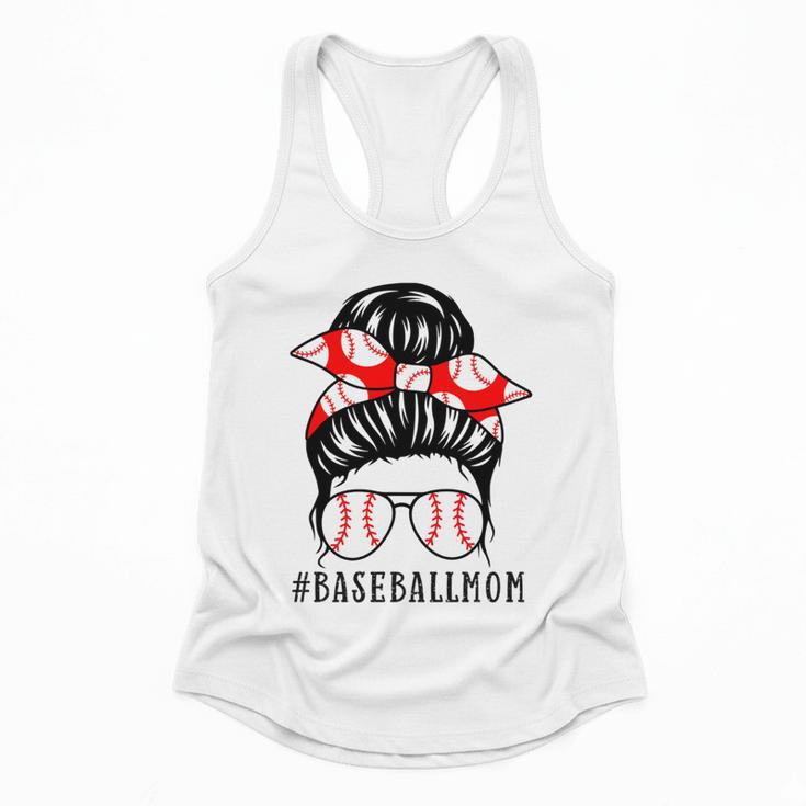 Baseball Mom Leopard Messy Bun Game Day Flowy Tank