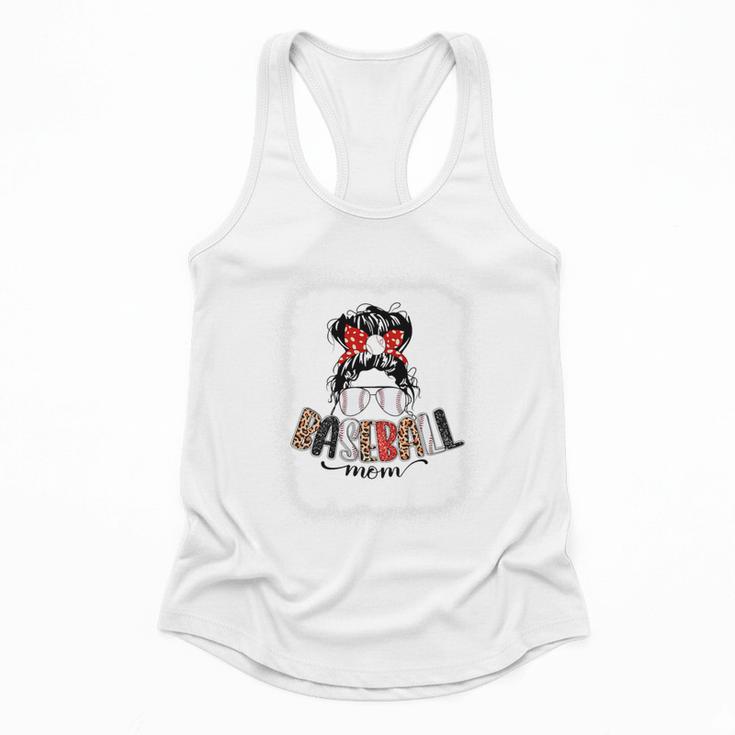 Baseball Mom Messy Bun Mommy Baseball Player Premium Flowy Tank