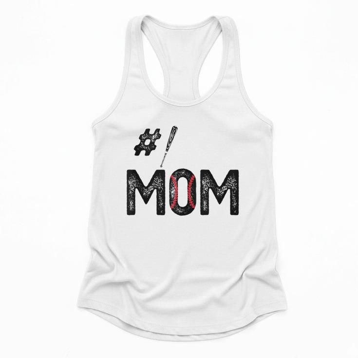 Baseball Mom Number One 1 Mother Baseball Lover Mother's Day Flowy Tank