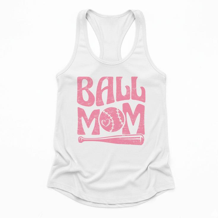 Baseball Mom Pride Heart And Bat Love Game Day Flowy Tank
