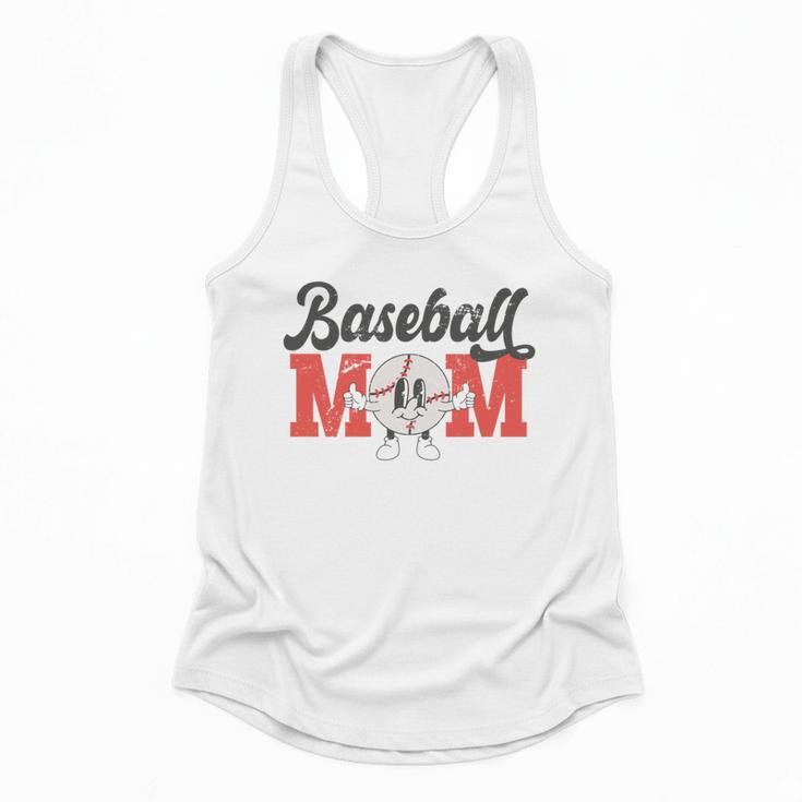 Baseball Mom Retro Distressed Baseball Family Matching Flowy Tank