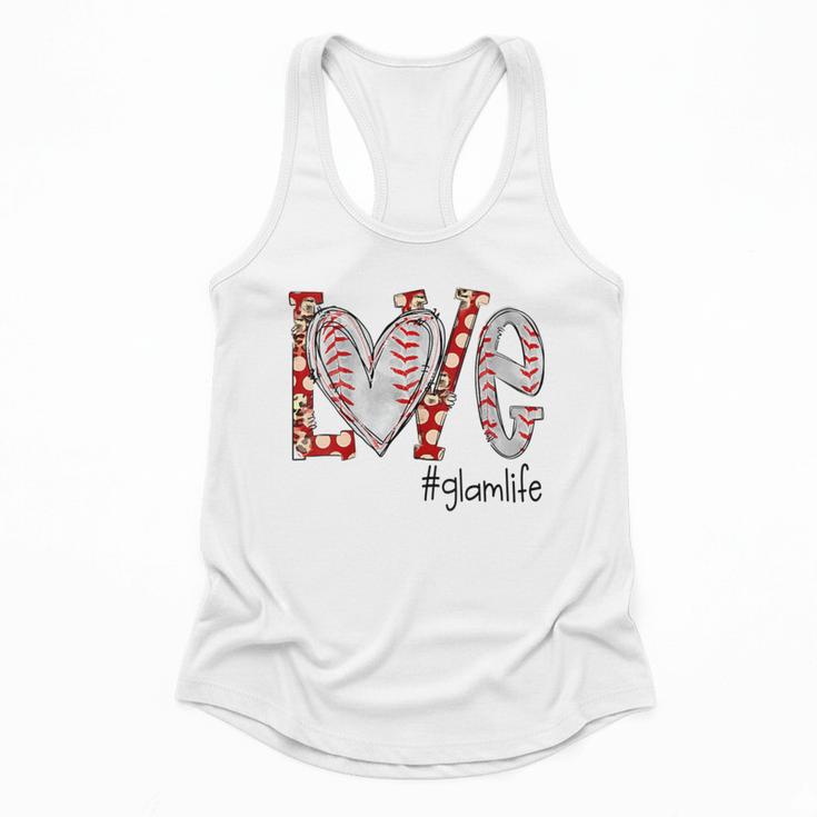 Baseball Mom Shirt Heart Love Baseball Glamlife Flowy Tank