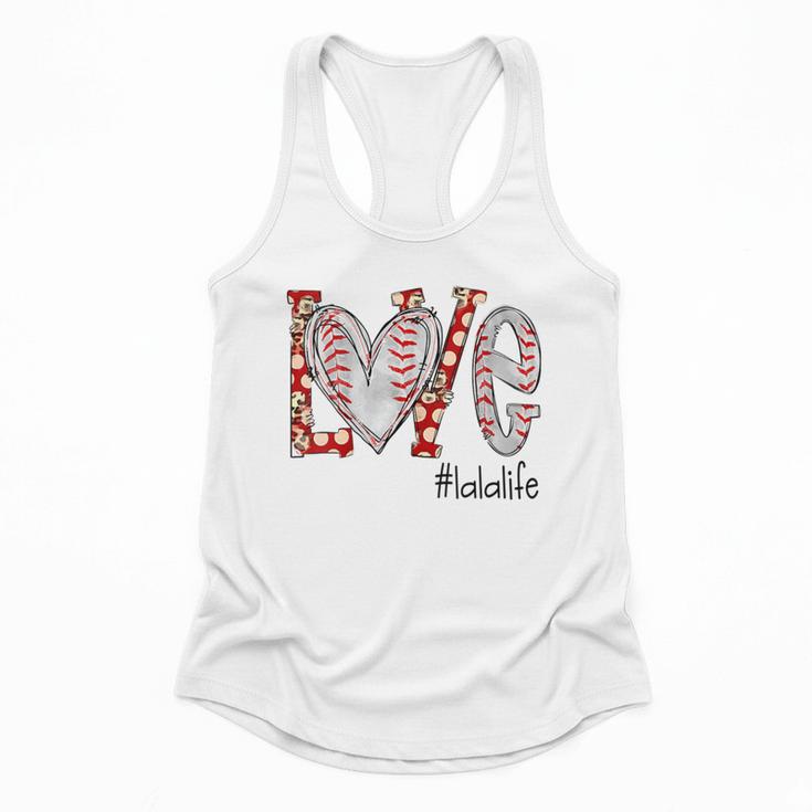 Baseball Mom Shirt Heart Love Baseball Lalalife Flowy Tank