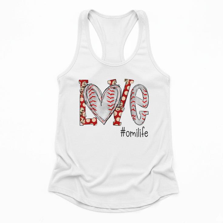 Baseball Mom Shirt Heart Love Baseball Omilife Flowy Tank