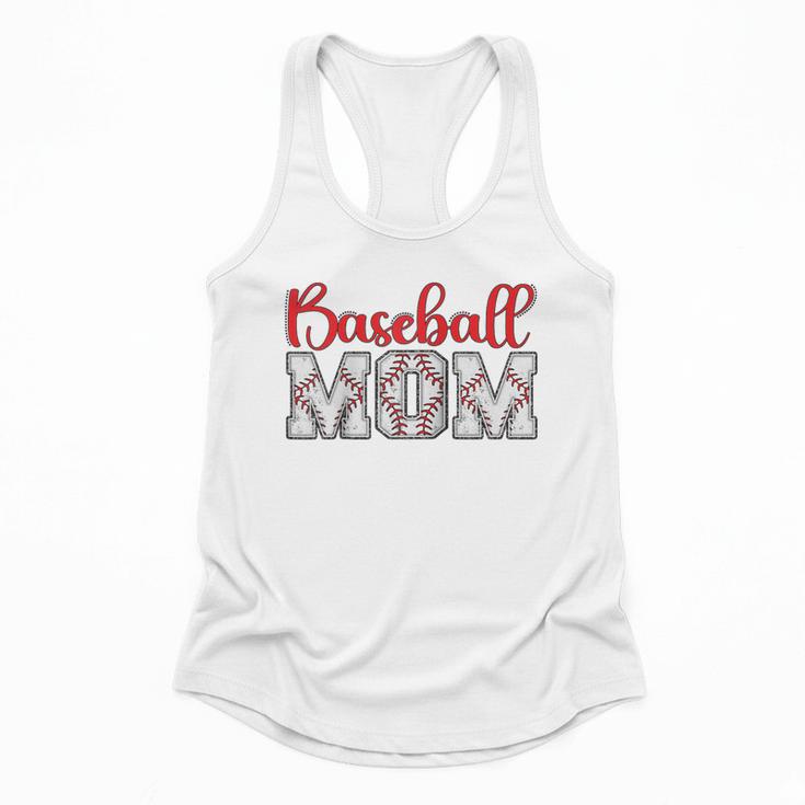 Baseball Mom Sporty Humor Raglan Baseball Tee Flowy Tank