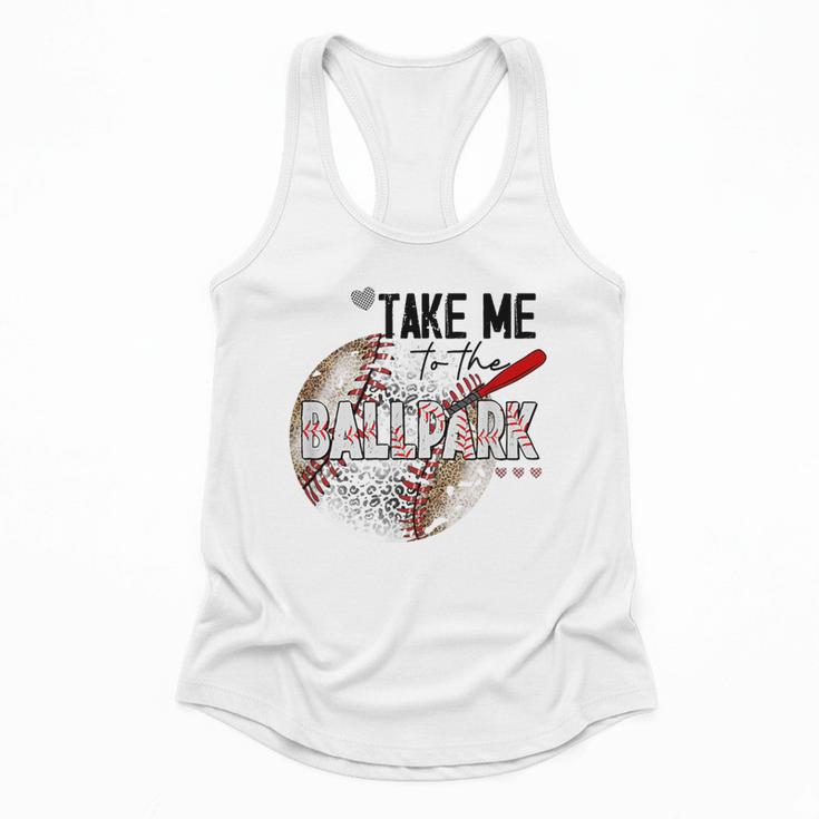 Baseball Moms Cute Take Me To The Ballpark Sports Athletic Flowy Tank