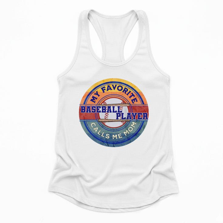 Baseball Moms My Favorite Baseball Player Call Me Moms Flowy Tank