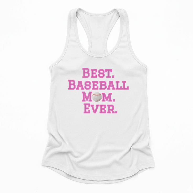 Best Baseball Mom Ever Pink Flowy Tank