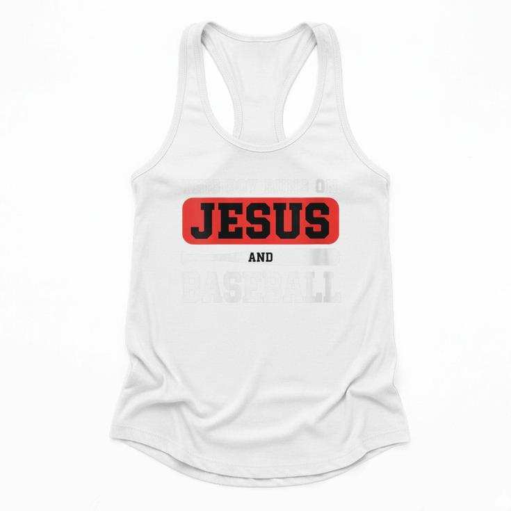 This Boy Runs On Jesus And Baseball Christian Baseball Flowy Tank