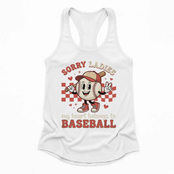 Boys & Women Men Baseball Valentine With Hearts Sporty Love Flowy Tank