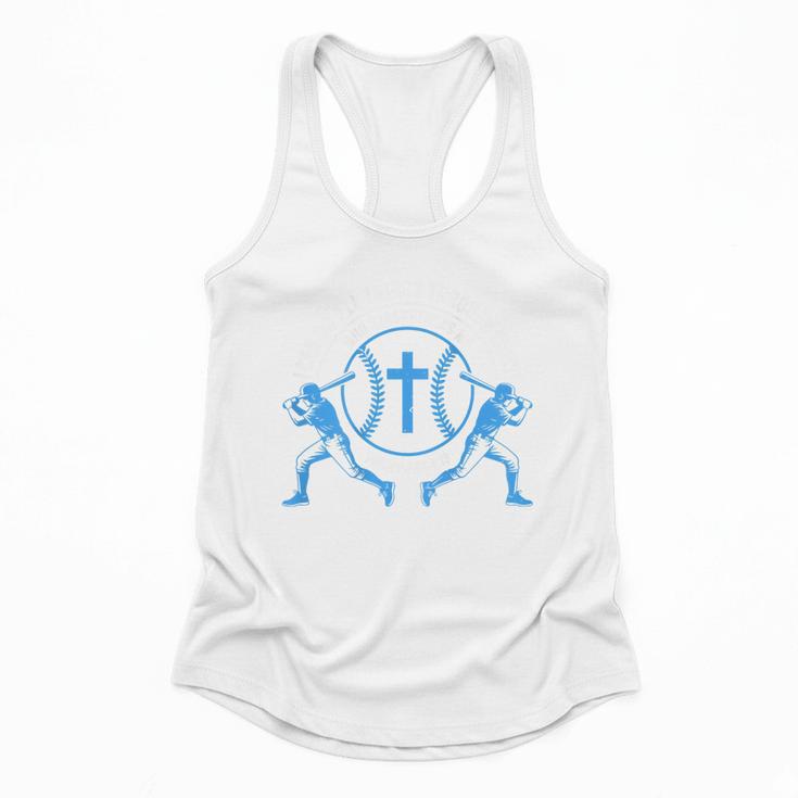 Boys Baseball Christian-Shirt Softball I Can Do All Things Flowy Tank