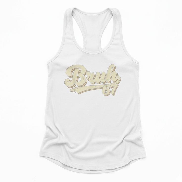 Bruh 67 Baseball Style Meme Slang Sports Number Graphic Flowy Tank