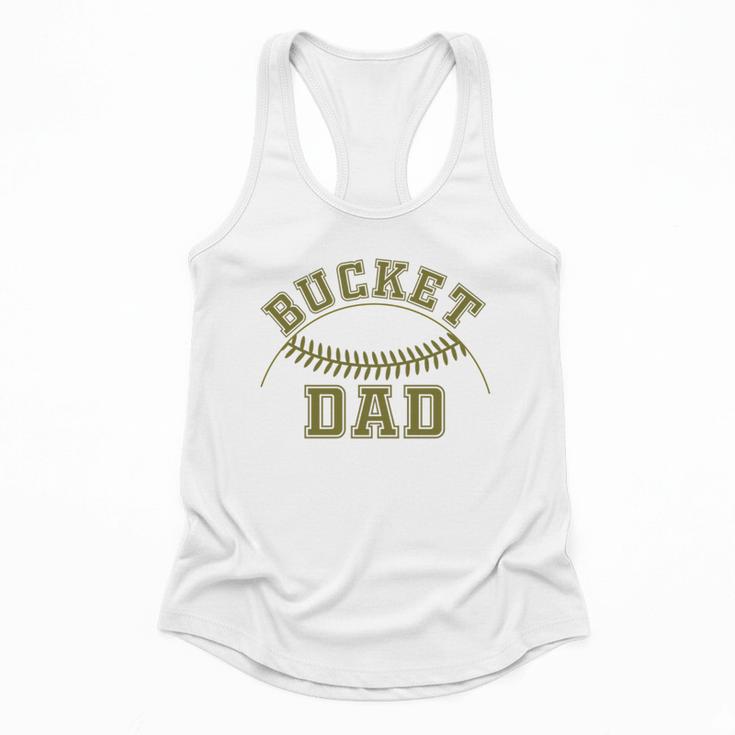 Bucket Dad Softball Dad Baseball Player Dad Flowy Tank