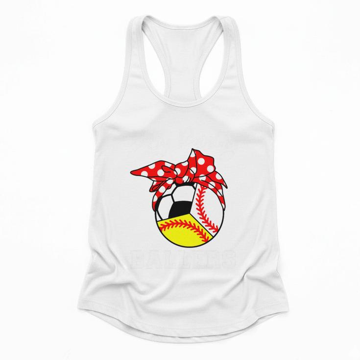 Busy Raising Ballers Baseball Softball Soccer Mom Premium Tri-Blend Flowy Tank