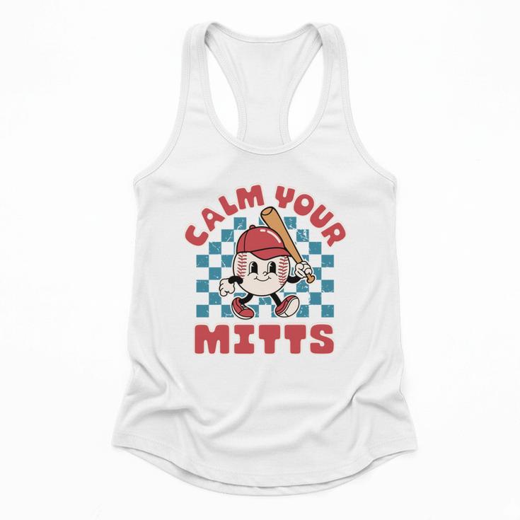 Calm Your Mitts Baseball Mom Sport Lover Flowy Tank